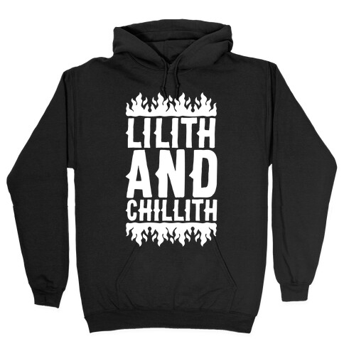 Lilith And Chillith White Print Hooded Sweatshirt