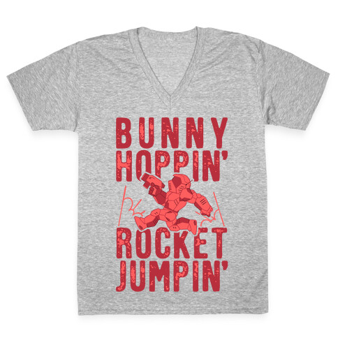 Bunny Hoppin' & Rocket Jumpin' V-Neck Tee Shirt