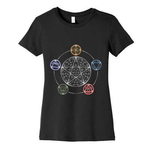 Witch's Elements In Balance Womens T-Shirt