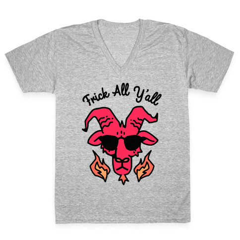Frick All Y'all (Satan) V-Neck Tee Shirt