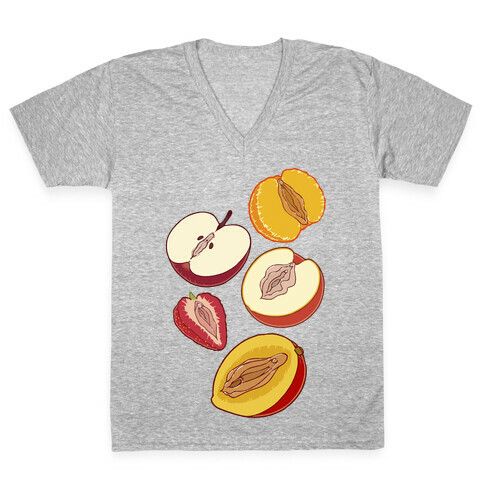Fruity Vaginas V-Neck Tee Shirt