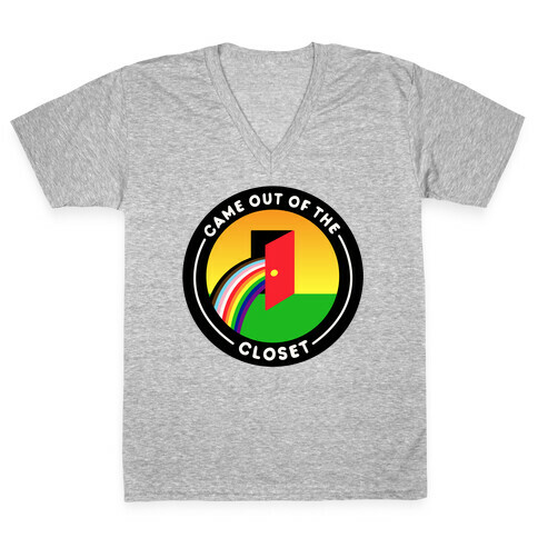 Came Out of The Closet Patch V-Neck Tee Shirt