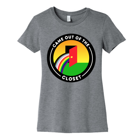 Came Out of The Closet Patch White Print Womens T-Shirt