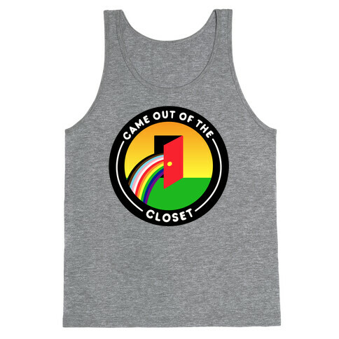 Came Out of The Closet Patch White Print Tank Top