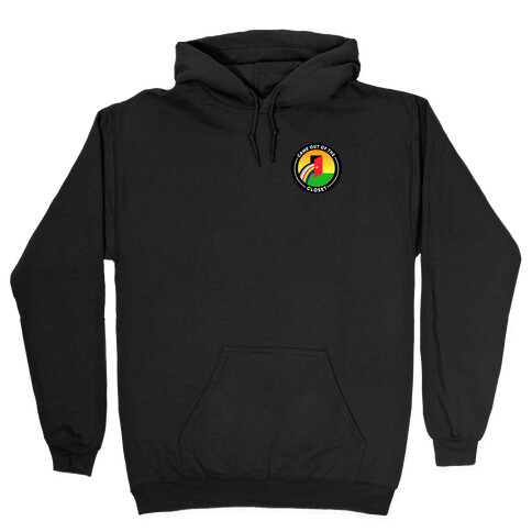 Came Out of The Closet Patch Version 2 White Print Hooded Sweatshirt