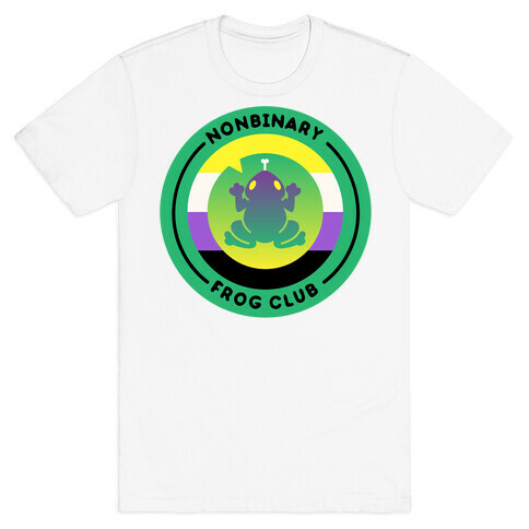 Non Binary Frog Club Patch T-Shirt