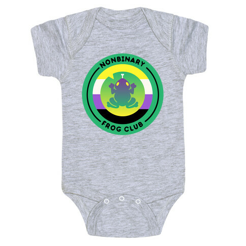 Non Binary Frog Club Patch Baby One-Piece