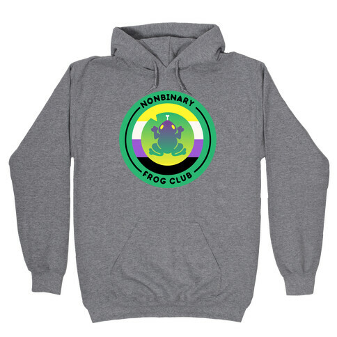 Non Binary Frog Club Patch Hooded Sweatshirt