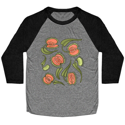 Venus Flytrap Vulvas Baseball Tee