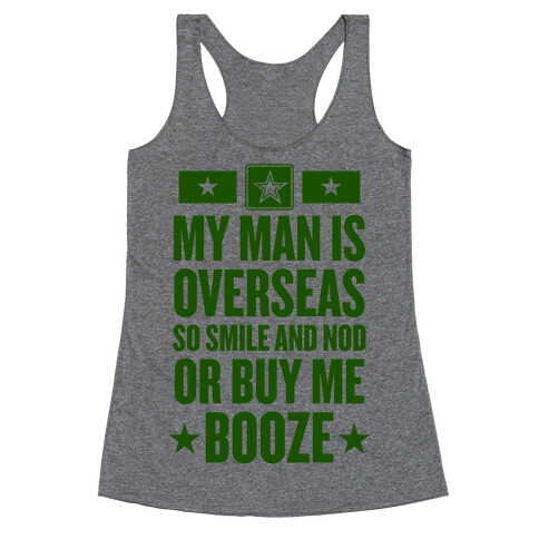 Smile And Nod (Army) Racerback Tank Top