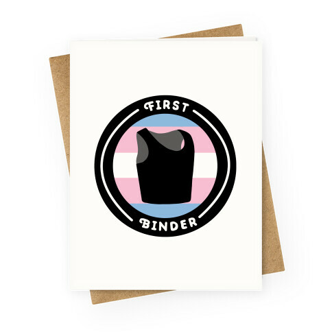 First Binder Patch (Transgender) Greeting Card