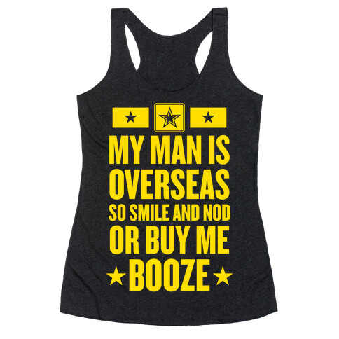 Smile And Nod (Army) Racerback Tank Top