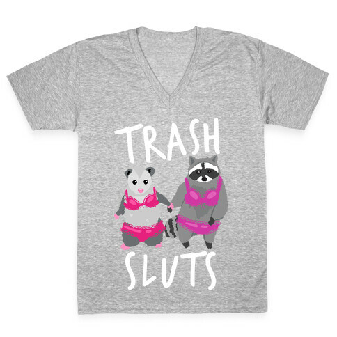 Trash Sluts V-Neck Tee Shirt