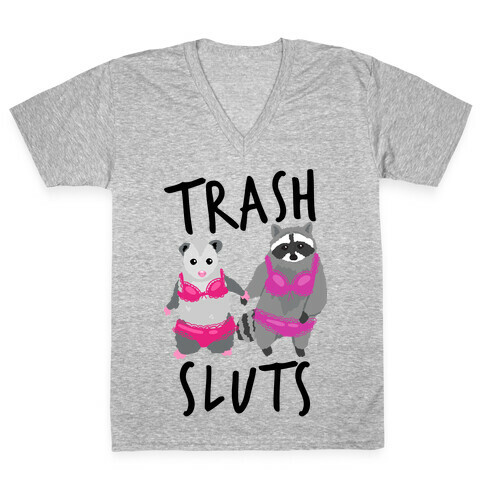 Trash Sluts V-Neck Tee Shirt