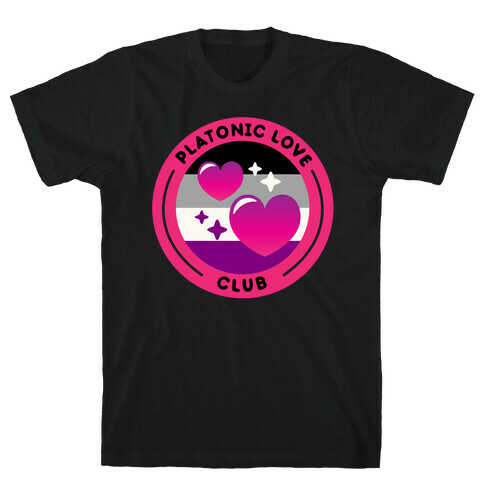 Platonic Love Club Patch White Print T-Shirt