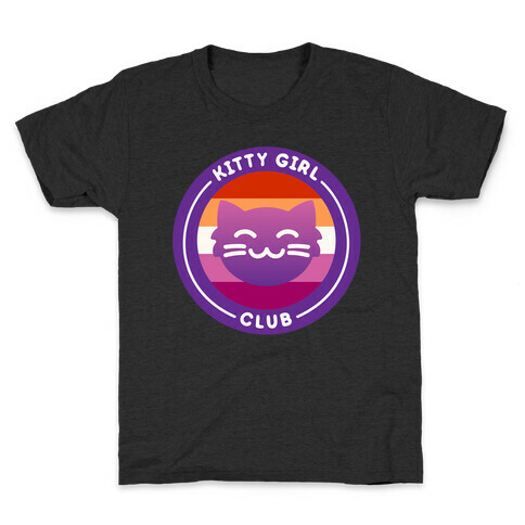Kitty Girl Club Patch White Print Kids T-Shirt