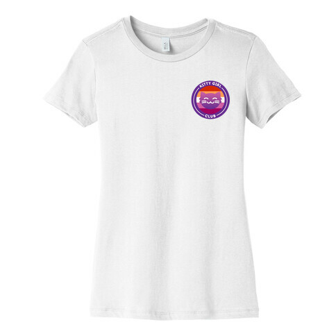 Kitty Girl Club Patch Version Womens T-Shirt