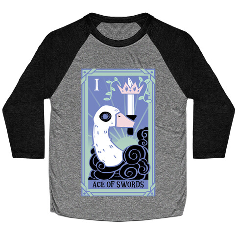 Creepy Cute Tarots: Ace Of Swords Baseball Tee