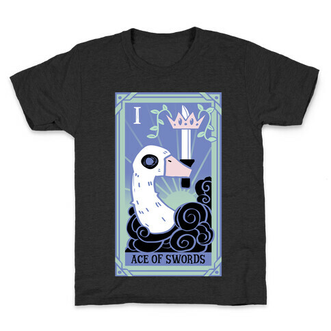 Creepy Cute Tarots: Ace Of Swords Kids T-Shirt