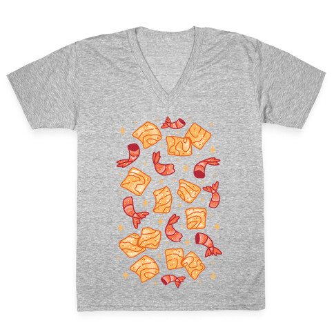 Cinnamon Shrimp Cereal V-Neck Tee Shirt