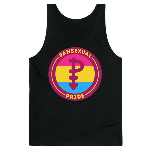 Pansexual Pride Patch White Print Tank Top