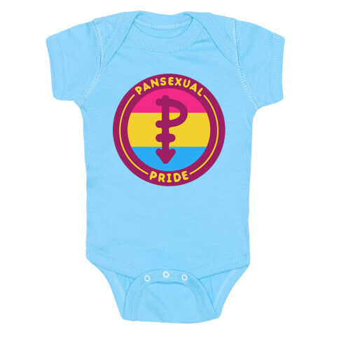 Pansexual Pride Patch White Print Baby One-Piece