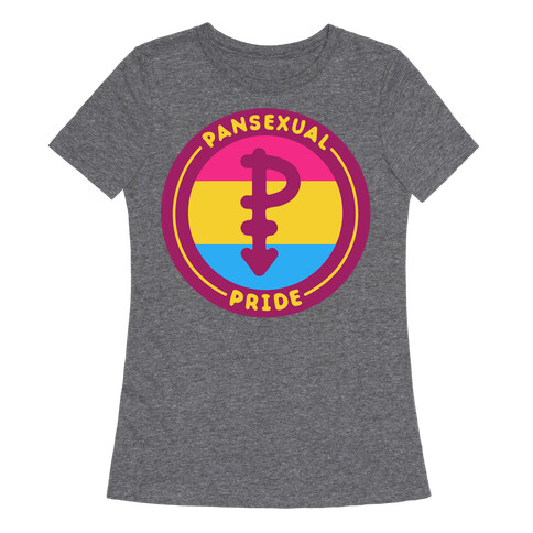 Pansexual Pride Patch White Print Womens T-Shirt