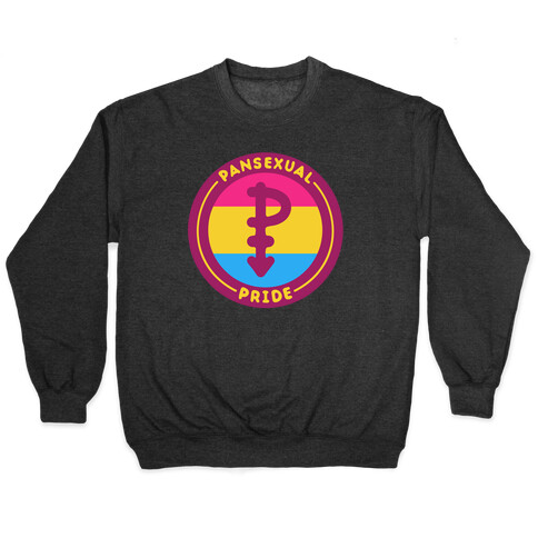 Pansexual Pride Patch White Print Pullover