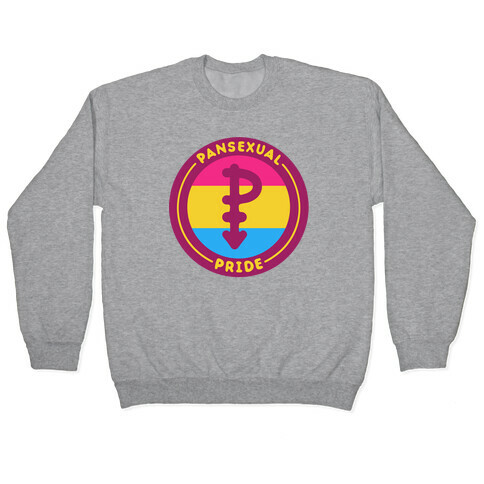 Pansexual Pride Patch White Print Pullover