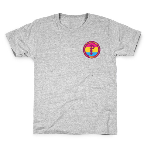 Pansexual Pride Patch Version 2 White Print Kids T-Shirt