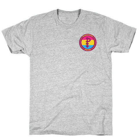 Pansexual Pride Patch Version 2 White Print T-Shirt