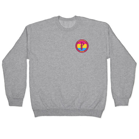 Pansexual Pride Patch Version 2 White Print Pullover