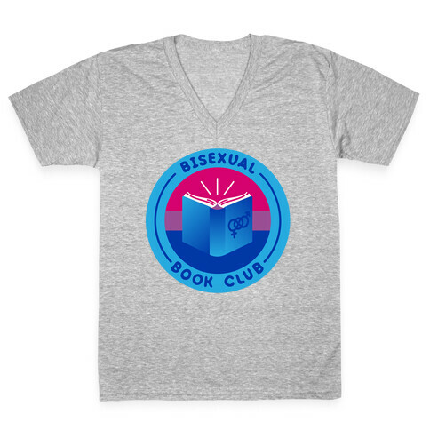 Bisexual Book Club Patch V-Neck Tee Shirt