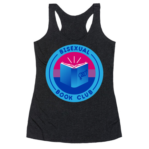 Bisexual Book Club Patch White Print Racerback Tank Top