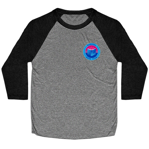 Bisexual Book Club Patch Version 2 White Print Baseball Tee