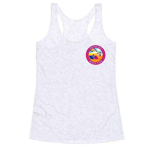 Gaycation Beach Club Patch Version 2 Racerback Tank Top