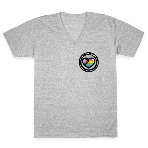 All Inclusive Pride Patch V-Neck Tee Shirt