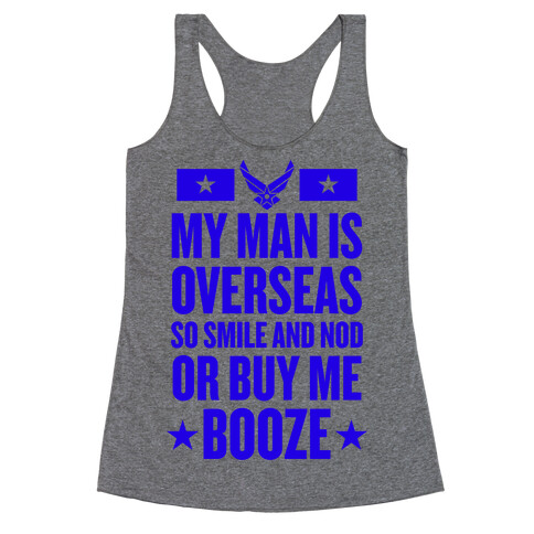 Smile And Nod (Air Force) Racerback Tank Top