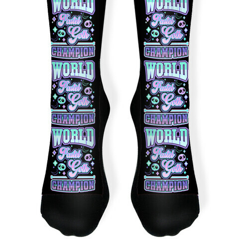 Pastel Goth World Champion Sock