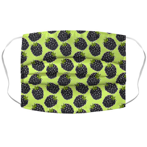 Blackberry Pattern Green Accordion Face Mask