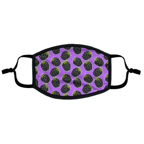 Blackberry Pattern Purple Flat Face Mask