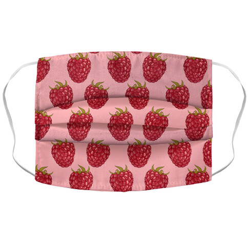 Raspberry Pattern Pink Accordion Face Mask