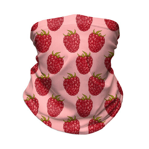 Raspberry Pattern Pink Neck Gaiter