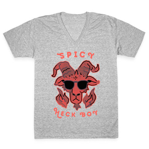 Spicy Heck Boy (With Cool Shades) V-Neck Tee Shirt