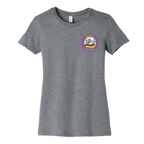 Marched In A Pride Parade Patch Version 2 White Print Womens T-Shirt