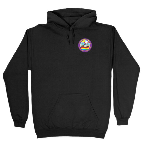 Marched In A Pride Parade Patch Version 2 White Print Hooded Sweatshirt