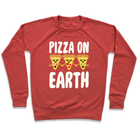 Pizza On Earth White Print Pullover