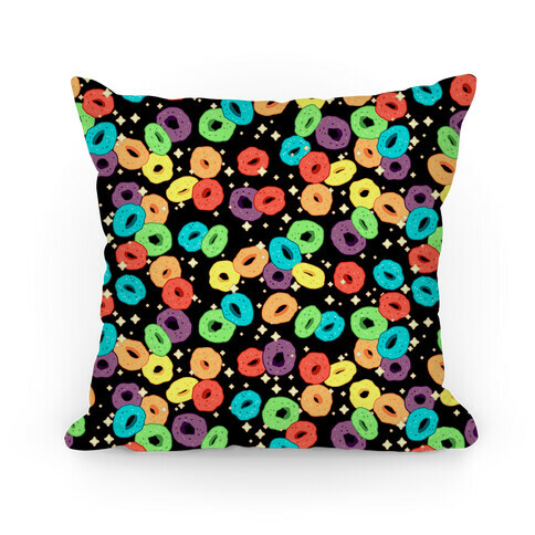 Spacey Fruity Cereal Pillow