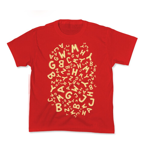 Alphabet Soup Pattern Kids T-Shirt