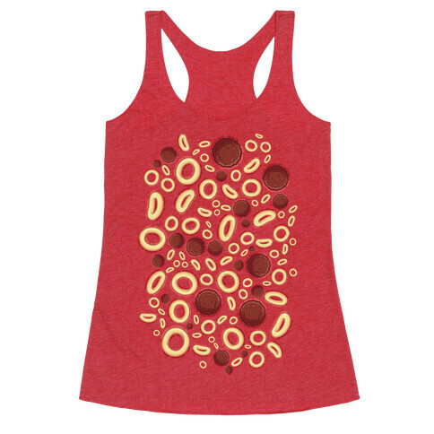 Spaghettios With Meatballs Pattern Racerback Tank Top